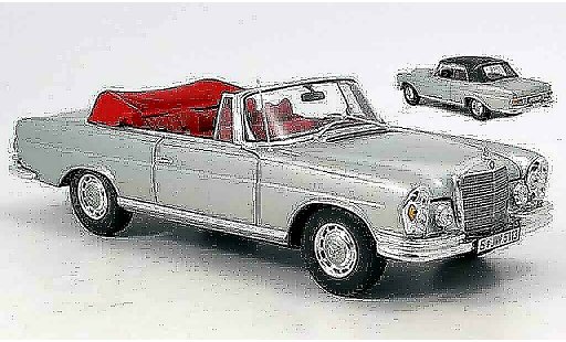 Mercedes 280 1969 1/18 Norev se cabriolet grigio avec hardtop modellini auto