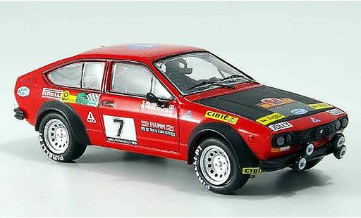 Alfa Romeo Alfetta gtv 2.0 1/43 M4 V no.7 rallye elba 1979 modellini auto