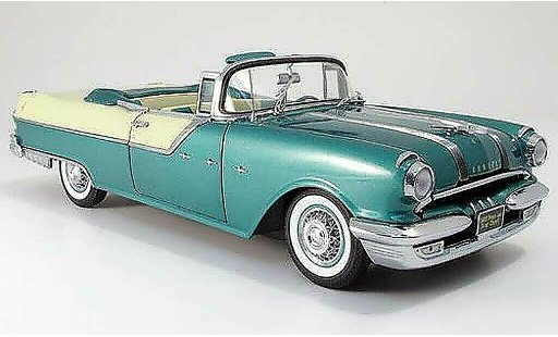 Pontiac Star Chief Base 1/18 Sun Star verde bianco 1955 modellini auto