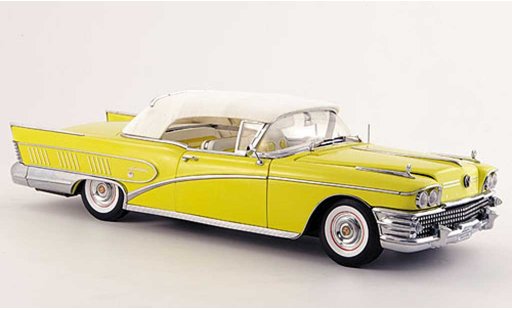 Buick Limited Coupe 1/18 Sun Star giallo 1958 modellini auto