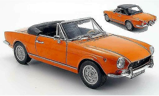Fiat 124 Limousine 1/18 Sun Star orange geoffnetes capote 1969 modellini auto
