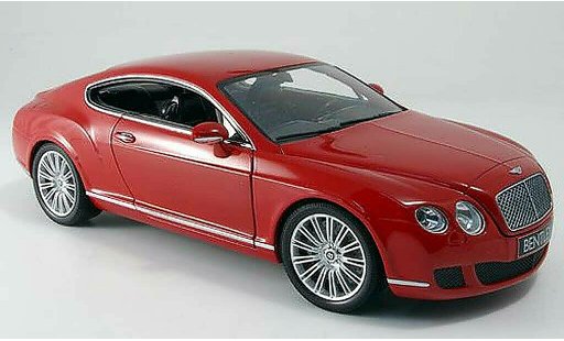 Bentley Continental GT 1/18 Minichamps rosso 2008 modellini auto