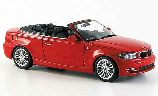 Bmw 118 E88 1/43 Minichamps d Cabrio rosso 2008 modellini auto