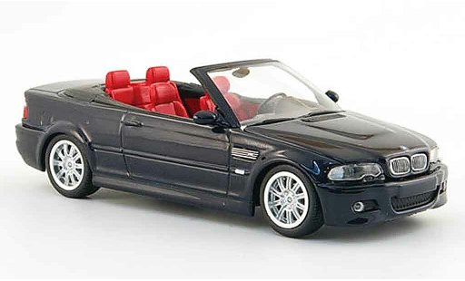 Bmw M3 Cabriolet 1/43 Minichamps E46 Cabrio nero 2001 modellini auto