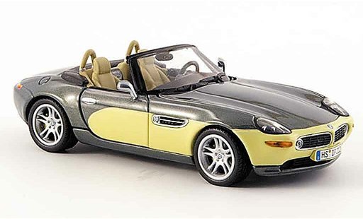 Bmw Z8 roadster 1/43 Minichamps grigio beige geoffnetes capote 1999 modellini auto