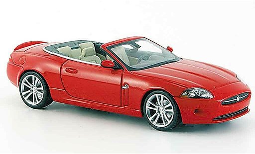 Jaguar XK Cabriolet 1/43 Minichamps Cabrio rosso geoffnetes capote 2005 modellini auto