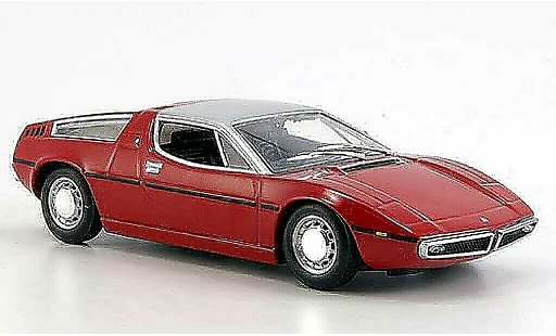 Maserati Bora Base 1/43 Minichamps rosso/grigio 1972 modellini auto
