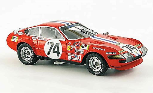 Ferrari 365 GTB/4 1/43 Red Line no.74 sechster platz le mans 1972 modellini auto