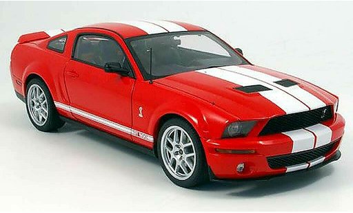 Shelby GT 500 Base 1/18 Autoart rosso/bianco modellini auto