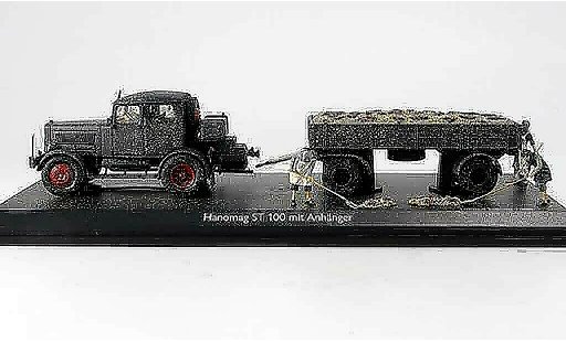 Hanomag ST 100 Anh&Atilde;&curren;nger 1/43 Schuco avec 2 Achs Anhanger e Figuren modellini auto