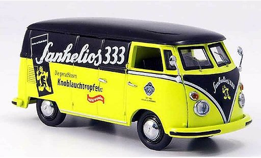 Volkswagen Combi Base 1/43 Schuco t 1 furgone sanhelios 333 nero giallo modellini auto