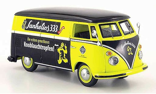 Volkswagen Combi Base 1/43 Schuco t 1 furgone sanhelios 333 giallo nero modellini auto