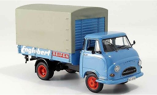 Hanomag Kurier Pritsche 1/43 Schuco Englebert Reifen pianale Plane modellini auto