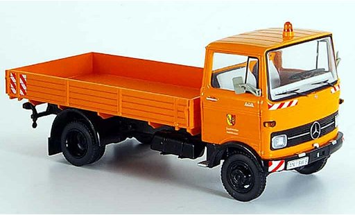 Mercedes LP 608 Base 1/43 Schuco Heilsbronn orange modellini auto