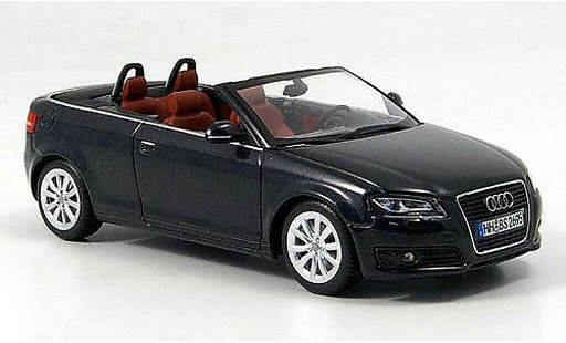Audi A3 cabriolet 1/43 Minichamps Cabrio nero 2008 modellini auto