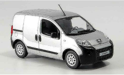 Peugeot Bipper Kasten 1/43 Norev furgone grigio metallisee 2007 modellini auto