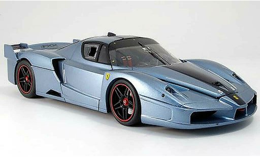 Ferrari Enzo FXX 1/18 Hot Wheels Elite blugrigio con blum strisce modellini auto
