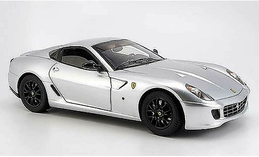 Ferrari 599 GTB 1/18 Hot Wheels Elite grigio metallisee modellini auto