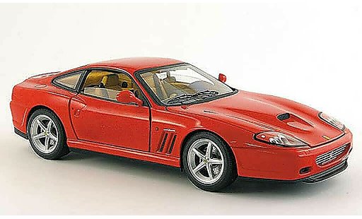 Ferrari 575 M 1/18 Hot Wheels Elite rosso con marronem interieur modellini auto