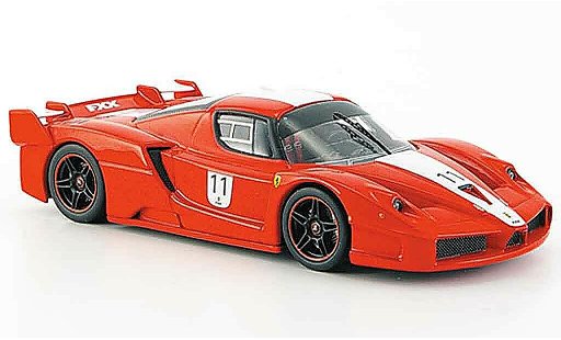 Ferrari Enzo FXX 1/43 Hot Wheels Elite no.11 signalrot avec biancoem strisce modellini auto