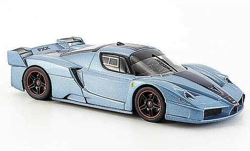 Ferrari Enzo FXX 1/43 Hot Wheels Elite blugrigio avec blum strisce modellini auto