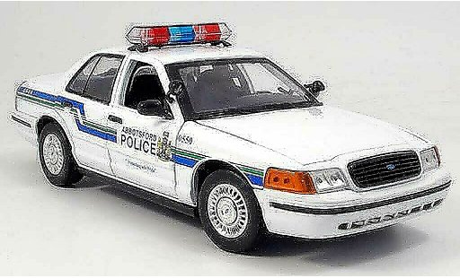 Ford Crown Police Interceptor 1/18 Motormax Victoria Polizia Abbots 2001 modellini auto