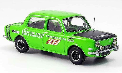 Simca 1000 Rallye 2 1/43 IXO ii verde/nero 1973 modellini auto