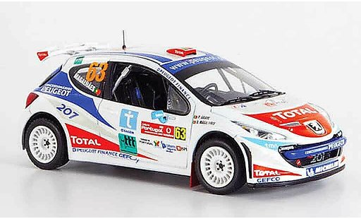 Peugeot 207 S2000 1/43 IXO no.63 magalhaes rallye portugal 2007 modellini auto