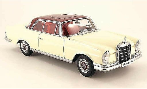 Mercedes 280 1968 1/18 Autoart se coupe bianco avec rotem tetto modellini auto
