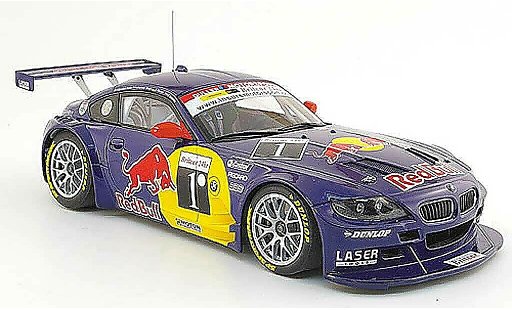 Bmw Z4 course 1/18 Autoart E85 coupe no.1 red bull vincitore grigiostone 2007 modellini auto