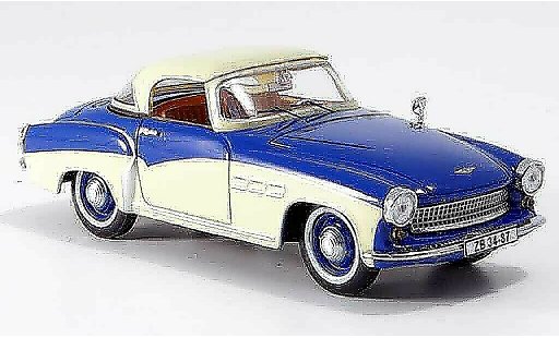 Wartburg 313 Base 1/43 IST Models Sport blu beige 1957 modellini auto