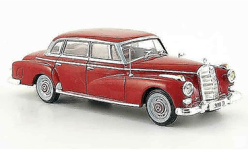 Mercedes 300 Base 1/43 WhiteBox Berlina rosso 1957 modellini auto