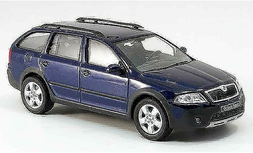 Skoda Octavia Combi 1/43 Abrex scout blu modellini auto
