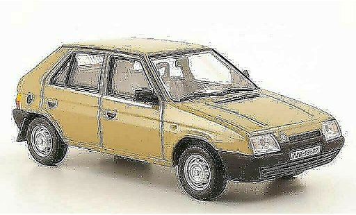 Skoda Favorit 136L 1/43 Abrex marrone 1987 modellini auto