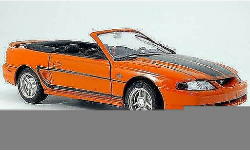 Ford Mustang 1994 1/18 Eagle cabriolet orange grigio strisce modellini auto