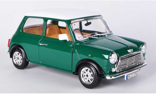 Austin Mini cooper 1/18 Burago verde/bianco (1:16) 1969 modellini auto