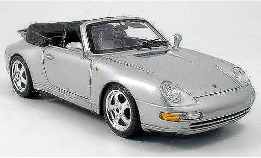 Porsche 911 Cabriolet 1/18 Burago Cabrio Carrera grigio modellini auto