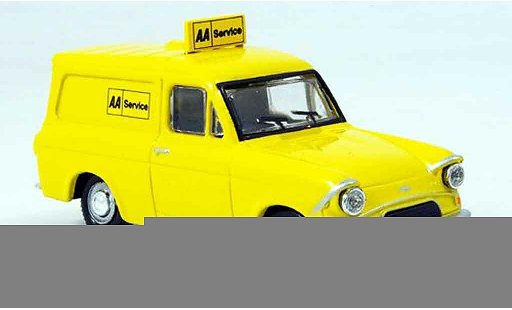 Ford Anglia Van 1/43 Oxford giallo AA Services modellini auto