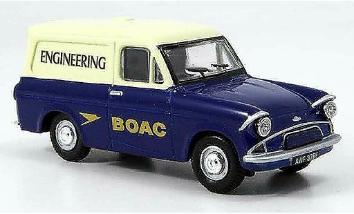 Ford Anglia Van 1/43 Oxford blu bianco BOAC Engineering modellini auto