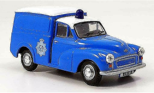 Morris Minor Van 1/43 Oxford blu bianco police Bermuda modellini auto