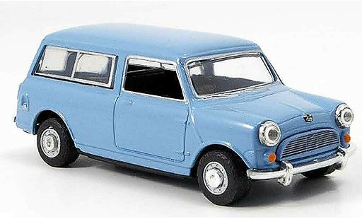 Austin Mini Van utilitaire 1/43 Oxford Mini Traveller blu grigio modellini auto