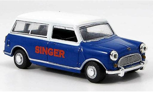 Austin Mini Van utilitaire 1/43 Oxford Traveller blu bianco Singer modellini auto