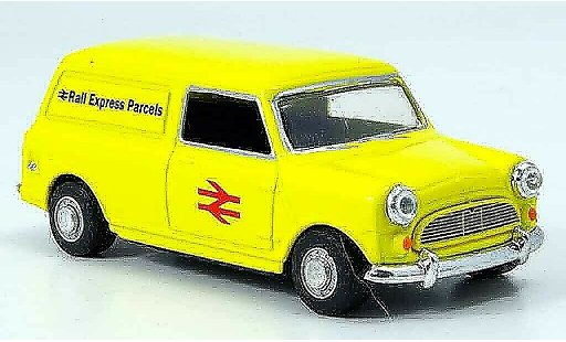 Austin Mini Van utilitaire 1/43 Oxford giallo Rail Express Parcels modellini auto