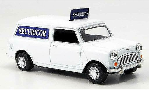 Austin Mini Van utilitaire 1/43 Oxford bianco blu Securicor modellini auto