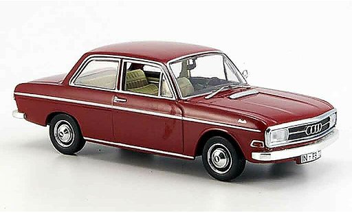 Audi 72 berline 1/43 Norev rosso 2 Turer 1965 modellini auto