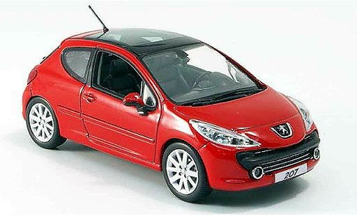 Peugeot 207 Feline 1/43 Norev rosso 3 portes 2006 modellini auto
