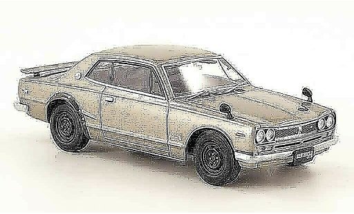 Nissan Skyline 2000 1/43 Ebbro 2000GT R (KPGC10) grigio metallisee 2 Turer 1971 modellini auto
