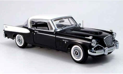 Studebaker Hawk Base 1/18 Yat Ming nero biancos tetto 1958 modellini auto