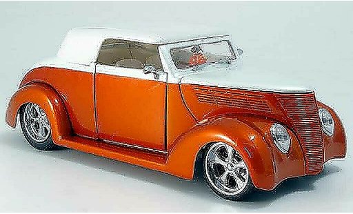 Ford Hot Rod 1937 1/18 Yat Ming convertibile orange-met./bianco chiuso modellini auto