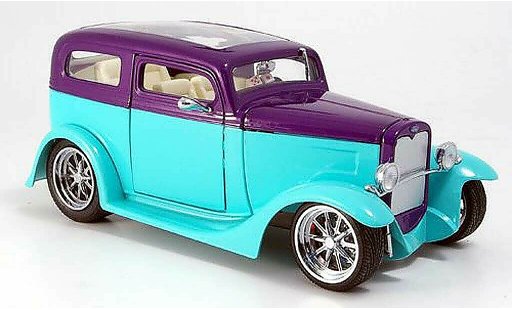 Ford Hot Rod 1931 1/18 Yat Ming model a sedan verde/lilla avec panoramatetto modellini auto
